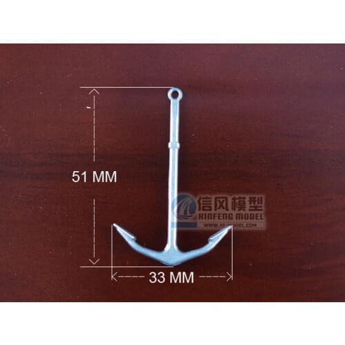 Free shipping Classic wooden sail boat accessories Metal Anchor Hight 51x33mm 2pcs / lot