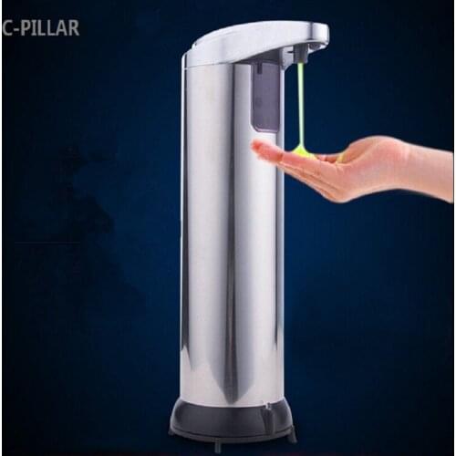 250 ML IR Sensor Touchless Automatic Liquid Soap Dispenser Stainless Steel Soap Dispenser for Kitchen Bathroom Home Freeshipping