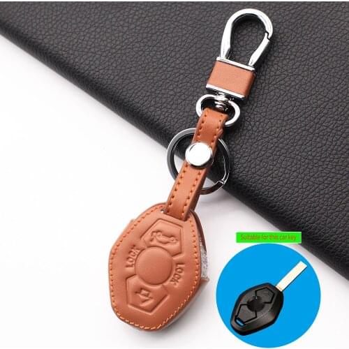 For BMW X3 X5 Z3 Z4 3 5 7 SERIES E38 E39 E46 E83 1998-2005 Genuine leather car key holder wallet key bag key cases