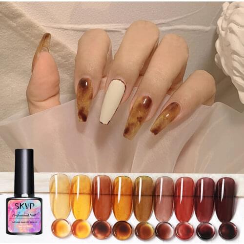 SKVP 8ML Dull Color Gel Polish Translucent Manicuring UV LED Crystal Gel Soak Off Jelly UV Gel Nail Polish Semi Permanent