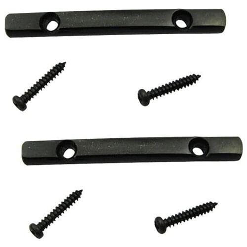 Guitar String Tree Guides String Retainer Bar for Strat Tele Guitar Replacement Parts, Black (Pack of 2 )