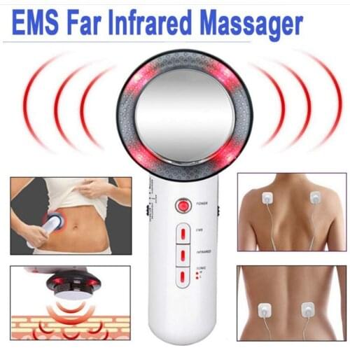 Body Slimming Instrument EMS Infrared Ultrasonic Ultrasonic Weight Loss Massage Low Cycle Fat Eliminator Beauty Instrument 3 In1