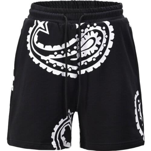 Summer Mens Streetwear Shorts High Street Cashew Shorts Beach Pants Hip Hop Shorts Mens Shorts