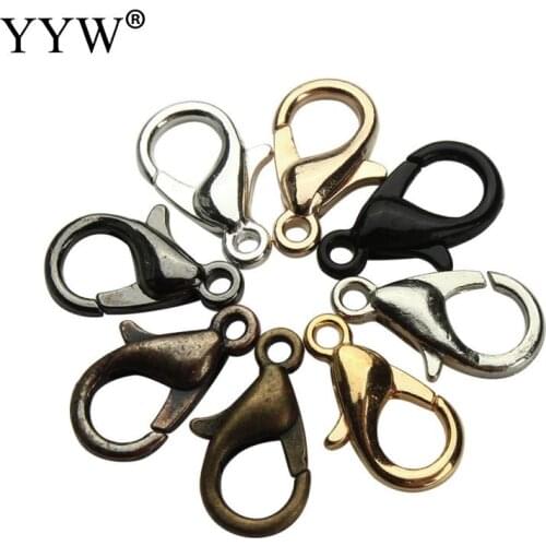 50pcs/Set Metal Lobster Clasps Vintage Lobster Hook Clasps Hooks For Jewelry Necklaces Bracelet 14x7mm Making Findings Diy
