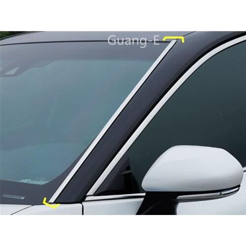 For Toyota Camry XV70 2017 2018 2019 2020 2021 Cover Stick Stainless Steel Front Head Glass Windshield Column Frame Trim Window
