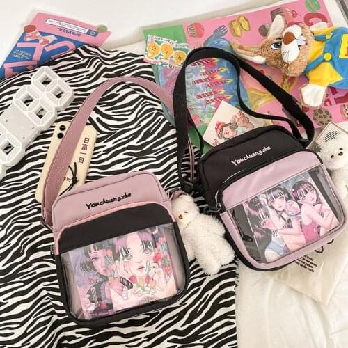 Japanese Style Nylon Small Bag Women Cartoon Girls Card Crossbody Bags Women Mini Shoulder Bag Bolsa Feminina Messenger Bag Flap