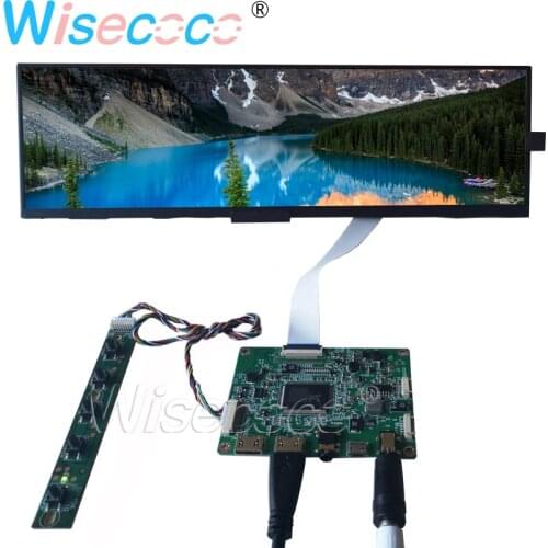 NV126B5M-N41 12.6 Inch 1920×515 LCD Screen 157PPI RGB eDP 40 Pins IPS Display with miniHDMI USB DC Earphone Driver Board Aida64