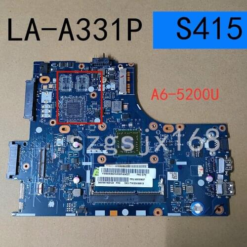 Original for lenovo S415 laptop motherboard S415 A6-5200 ZAUSA LA-A331P FRU:90003837 tested good free shipping