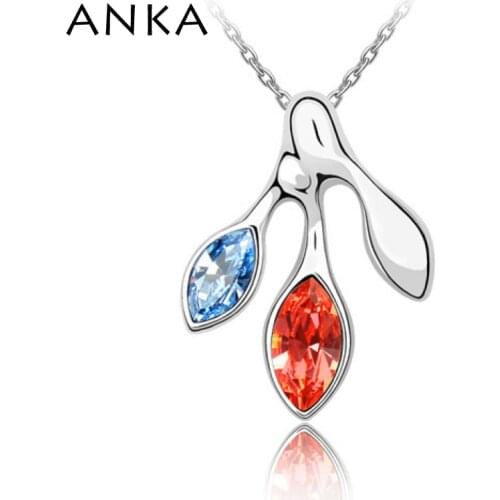 ANKA fashion three leaves crystal pendant necklace austrian crystal for women new wholesale Crystals from Austria #79632