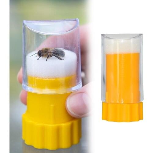 Plastic Economy Bee Queen Marking Beekeeping Catcher One-Handed Marker Pen Bottle Plunger Plush For Beekeeper Tool