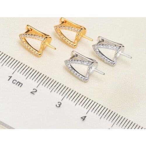 Party Gift DIY Earrings Mountings Accessories Findings Jewelry Settings Parts for Pearls Beads Stones Agate Coral Crystal