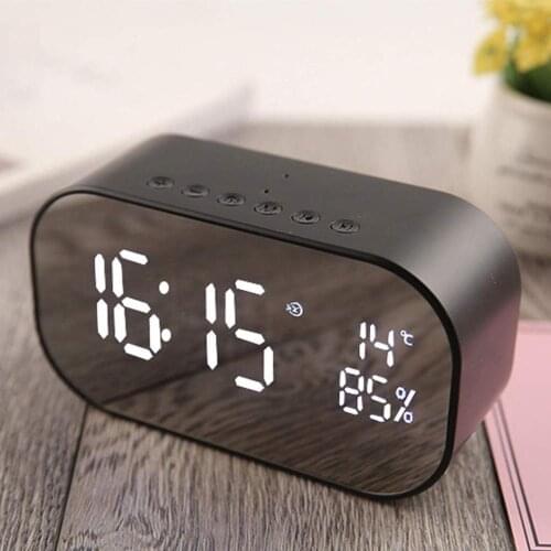 Portable Alarm Clock Wireless Bluetooth Speaker LED S2 S5 Mirror Bluetooth S2 Speaker for Smartphone