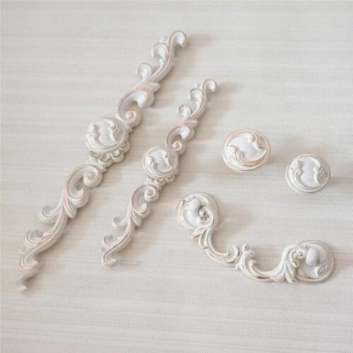 Shabby Chic Drawer Knobs Pulls Back Plate Door Handles Cupboard Bail Pull Dresser Pull Knob Ivory White Gold Cabinet Handle