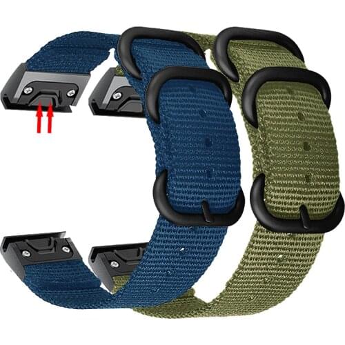 20 22 26mm Quick fit Nylon watch band for Garmin Fenix 6X 6 6S pro bracelet / Fenix 5X 5 5S plus strap / Fenix 3 3HR watchBands