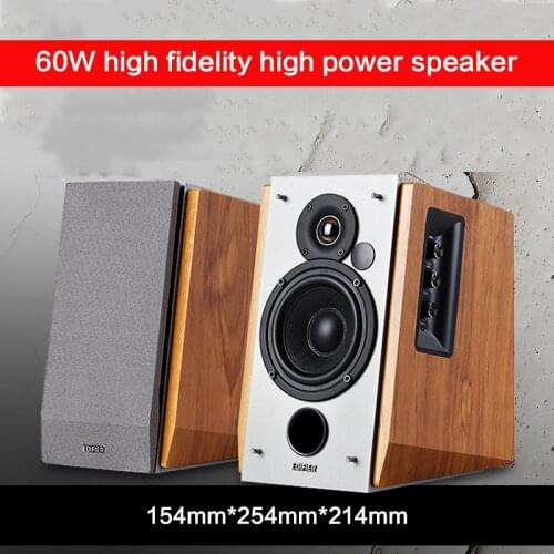 60W high fidelity high power speaker R1600TIII desktop computer speaker 2.0 active subwoofer speaker with AUX PC interface