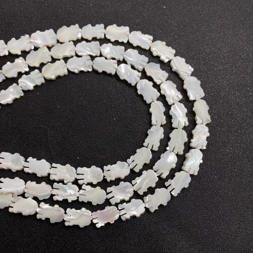 Natural Shell Beads Animal Square DIY Hairpin Necklace Bracelet Earrings for Women Neck Chain Choker Trinket Beads Accessories