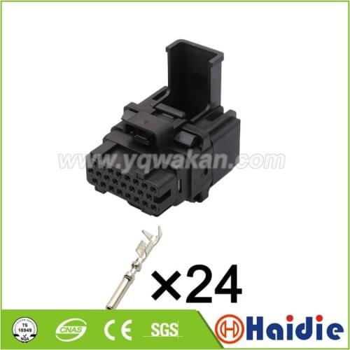 1sets 24pin auto electric plastic motor gearbox plug unsealed wiring harness connector 4-1437287-5