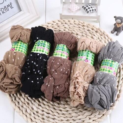 10 Pair/lot Skin Color Dot Transparent Thin Women Crystal Silk Socks Nylon Fashion Ladies Summer Short Ankle Silk Socks