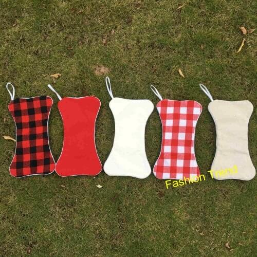 10pcs/lot Hot Selling Dog Bone Shape Exquisite Christmas Pet Stocking Multi Colors Popular Design Stocking