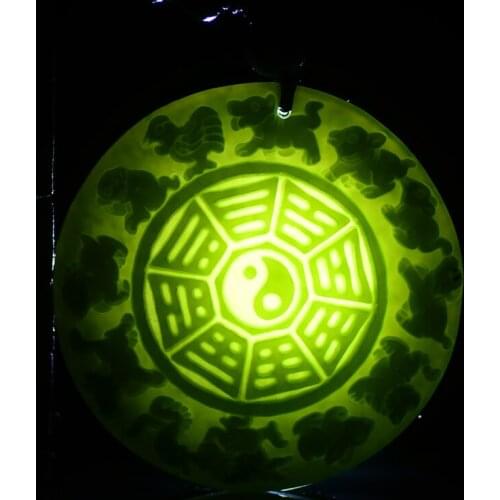 100% natural authentic hetian green jade pendant jade gift Zodiac pendant necklace brand men women real jade jewelry