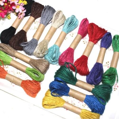 100% Hemp mix colorful Double Strands cords DIY package decorating Materails