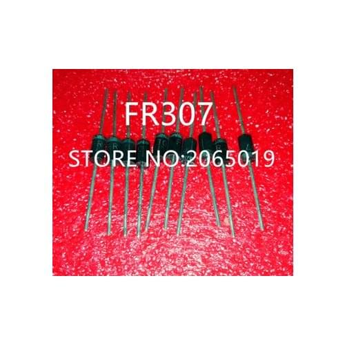 50PCS FR307 FR3O7 3A 1000V DO-201AD Fast Recovery Diode