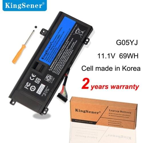 KingSener G05YJ Laptop Battery For DELL Alienware 14 A14 M14X R3 R4 Series P39G Alienware 14D-1528 GO5YJ Y3PN0 8X70T 69WH