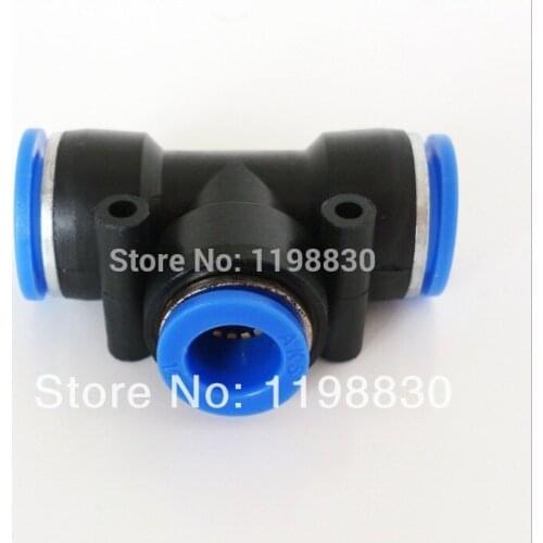 Free shipping 4mm to 6mm One Touch Ends Piping Push In Quick Fittings T Connector SPEG6-4