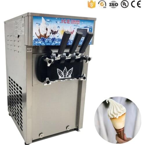 BL25Y Commercial Desktop Soft Ice Cream Maker 2+1 mixed flavor Ice Cream Machine Sundae Ice Cream Machine