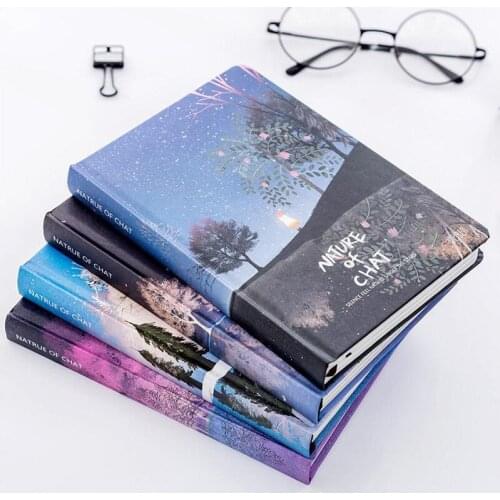 "Nature Chat" Hard Cover Journal Diary Blank Art Papers Notebook School Study Planner Notepad Stationery Gift