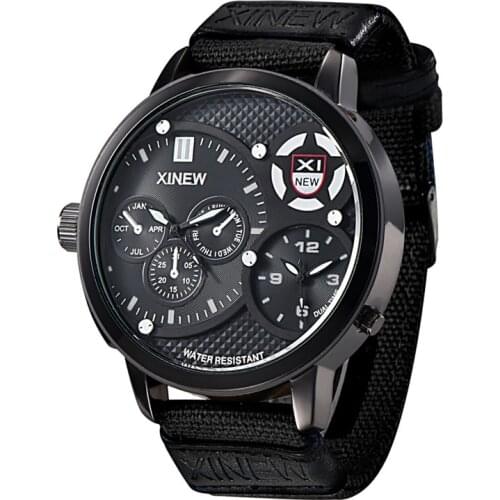 Big Brand Watches Mens Fashion Nylon Band Sports Military Army Gifts Vintage Quartz Wristwatches Montres de Marque de Luxe 5916