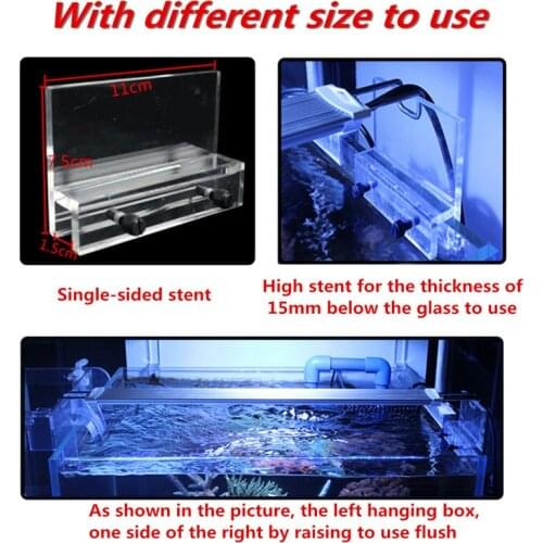 2PCS Fish Tank LED Light Holder Aquarium Clear Lamp Fixtures Support Stands Hang Box Aquatic Fish Tank Lighting Accessories