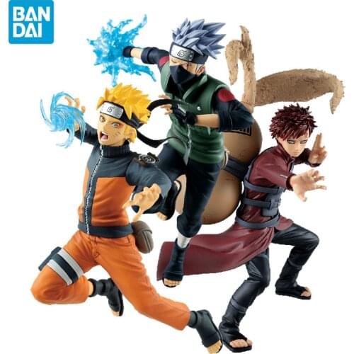 Orignal BANDAI Banpresto Naruto Yuzhibo Weasel Sasuke Tatto Blast Dark Kakashi Cherry Uzumaki Wind Action Figure Model Kids Toys