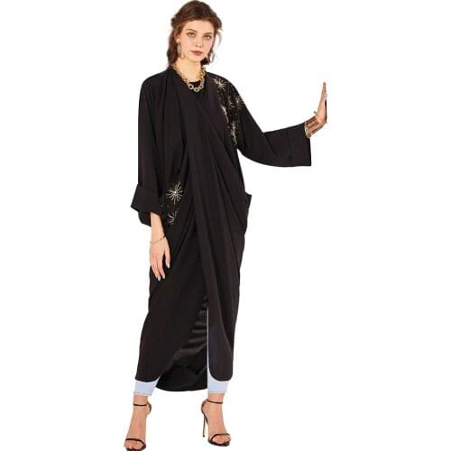 Kaftan Open Abaya Dubai Turkey Muslim Fashion Kimono Cardigan Mujer Caftan Women Islamic African Clothing Robe Femme Vestidos