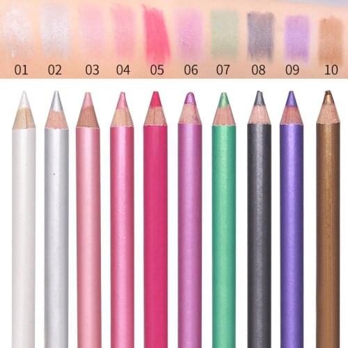 1Pcs White Gray Green Brown Pink Eyeshadow Pencil Long Lasting Eye shadow Pen Makeup Brush Waterproof Eyes Beauty Tools Cosmetic