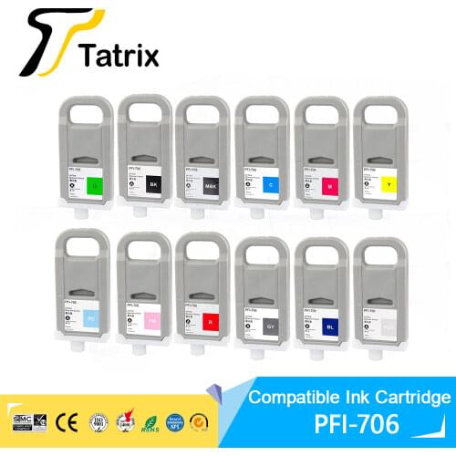 Tatrix PFI 706 PFI-706 PFI706 Premium Color Compatible Ink Cartridge for Canon iPF 8400/9400/ 8410/9410/8410S/9410S Printer