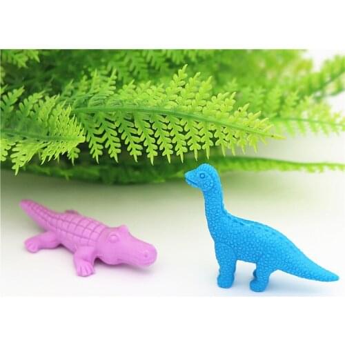 5 PSC/lot Dinosaur pencil eraser School student childrens cute gift prize pencil rubber erasers for kide