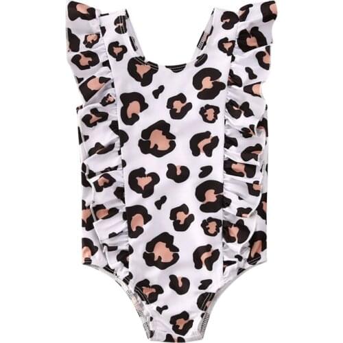 Summer Toddler Kid Baby Girl Leopard Bikini Swimwear Swimsuit Bathing Suit Beachwear