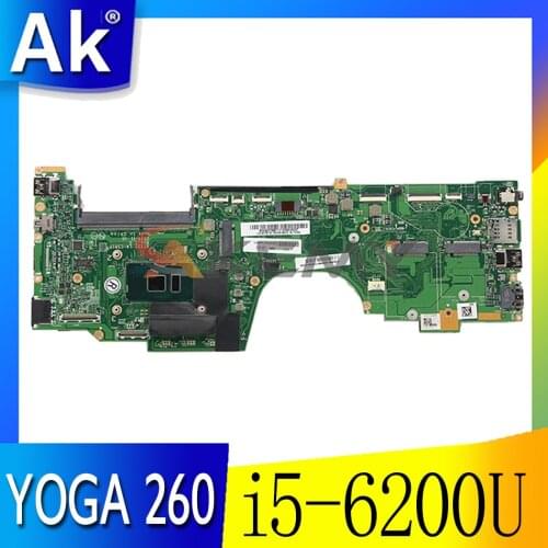 Laptop motherboard For LENOVO Thinkpad YOGA 260 LA-C581P SR2EY i5-6200U Mainboard 01AY879 LA-C581P