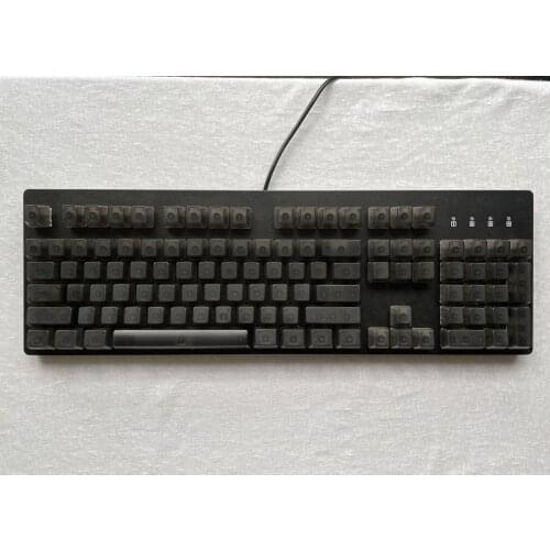 104- ABS unengraved mechanical keyboard keycap full light R4 OEM black red fog white blue purple Cherry axis personality keycap