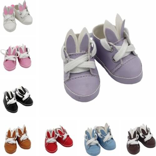 Fashion Cute BJD Doll Rabbit Ear Cartoon Shoes for 1/6 Blyth Joint dolls & 5cm Mini Doll Shoes for Girl Christmas Gift