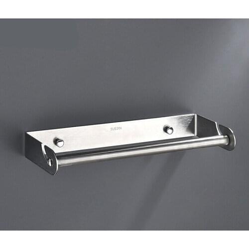 Stainless Steel Paper Towel Holder Punch-Free Wall Mounted Towel Rack Roll Paper Stand Shelves for kitchen bathroom accessories