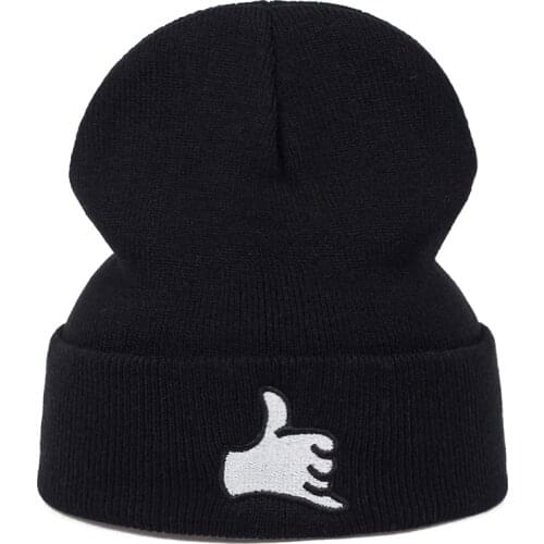 2019 new fashion gesture embroidery headgear hat hip hop wild wool hats outdoor leisure sports caps autumn and winter warm cap