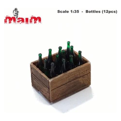 New Unassembled 1/35 Bottles (12pcs) modern parts Resin Kit DIY Toys Unpainted resin model