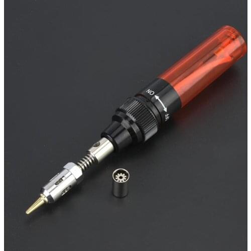 MT-100 Portable Pen Shaped Gas Blow Soldering Iron Multifunction Cordless Butane Soldering Iron For Circuit Board Welding Repair