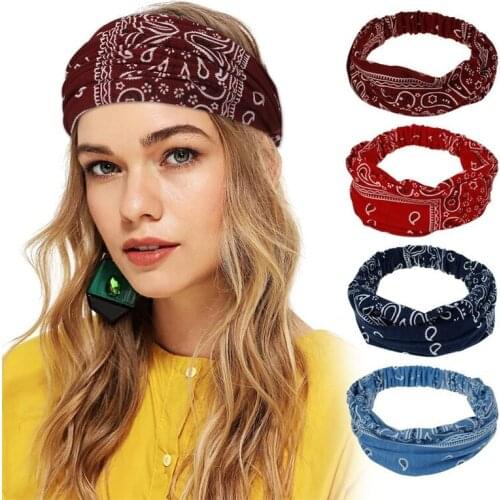 New Bohemian Fabric Headband Women Hair Accessories Elastic Pattern Hairband Hair Bands for Women Head Wrap