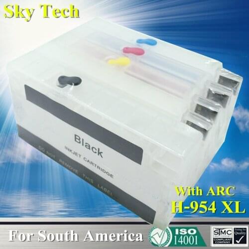 Empty Refill Cartridge With ARC For HP954 XL HP-954XL , For HP OfficeJet Pro 7740 8210 8710 8715 8716 8720 8725 8730 8740