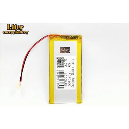 Size 5050100 3.7V 4000mah Lithium polymer Rechargeable Battery with Protection Board For MP4 MP5 PDA Tablet PCs Digital Products