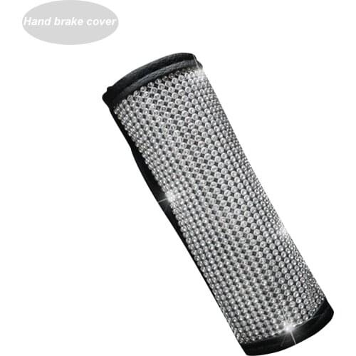 Auto Shift Gear Handbrake Cover Shoulderpad Crystal Car Knob Gear Stick Protector Rhinestone Car Decor Accessories For Women