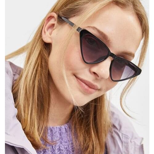 Cat Eye Fashion Sunglasses Plastic Women Vintage Small Sun Glasses Mirror Sunglasses Female UV400 Gafas De Sol Mujer